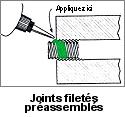 Méthode d'application pour joints filetés préassemblés